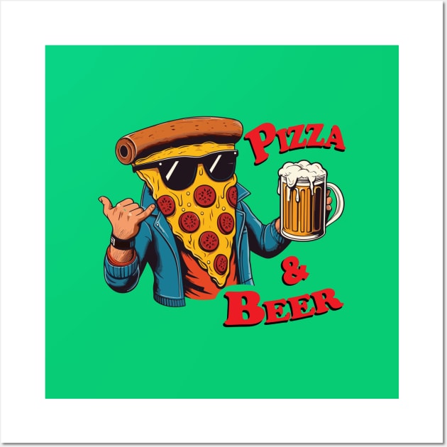 Pizza & Beer Wall Art by One Way Or Another